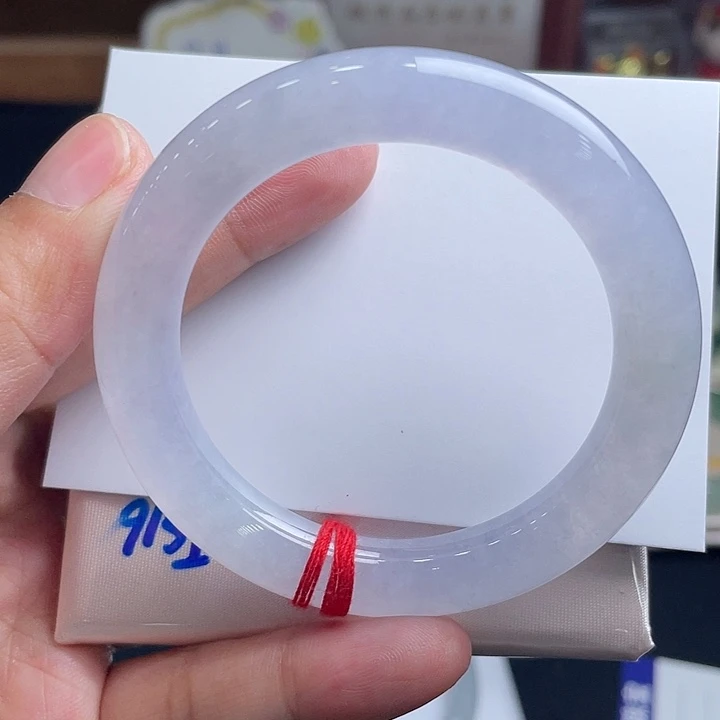 未镶嵌手镯翡翠50.5圆条粉月光