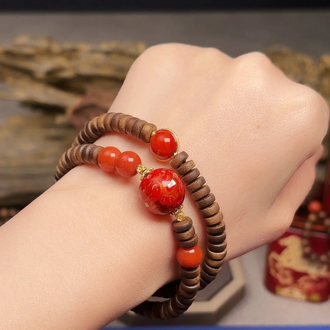 手串沉香越南芽庄白棋楠瘤疤药片珠设计随型随机