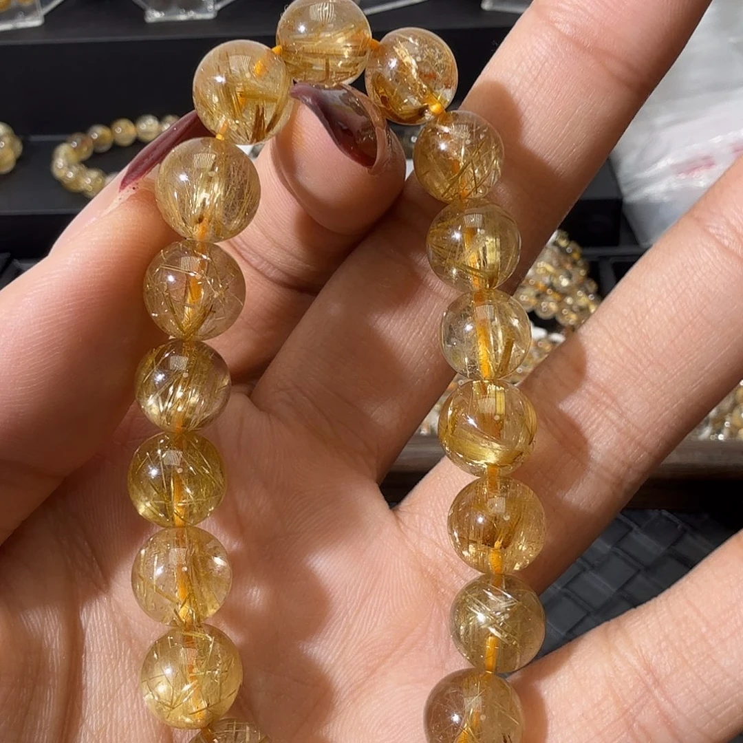 手链发晶未镶嵌天然金发晶