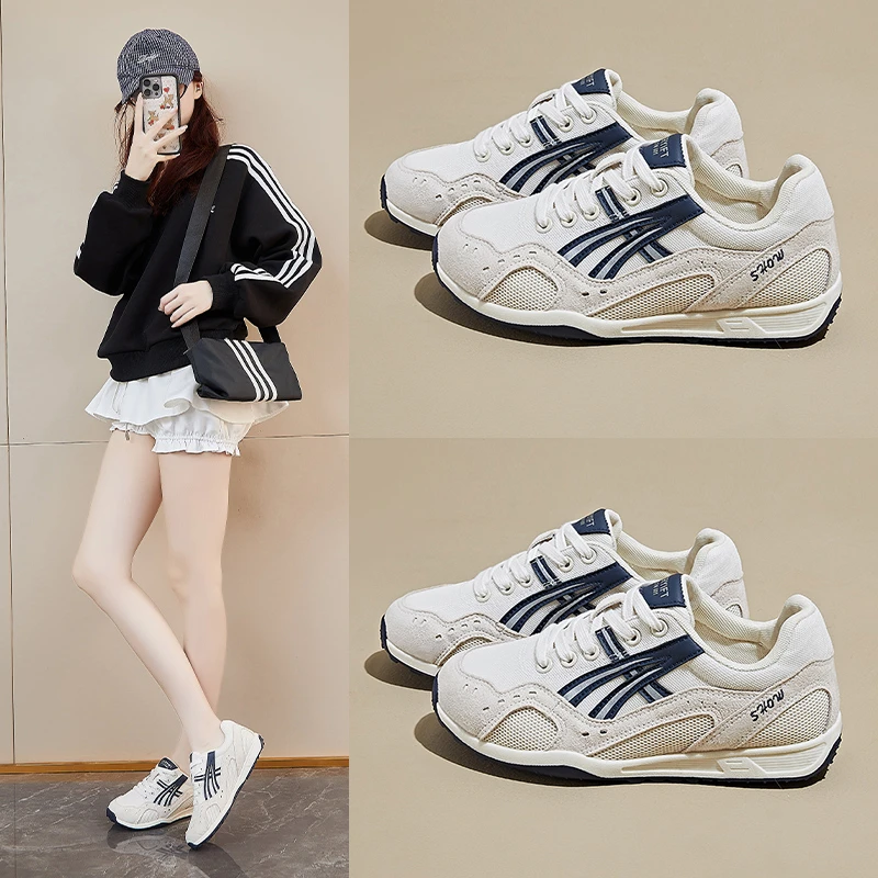 2025年秋新款时尚休闲运动百搭跑步学生女鞋平底