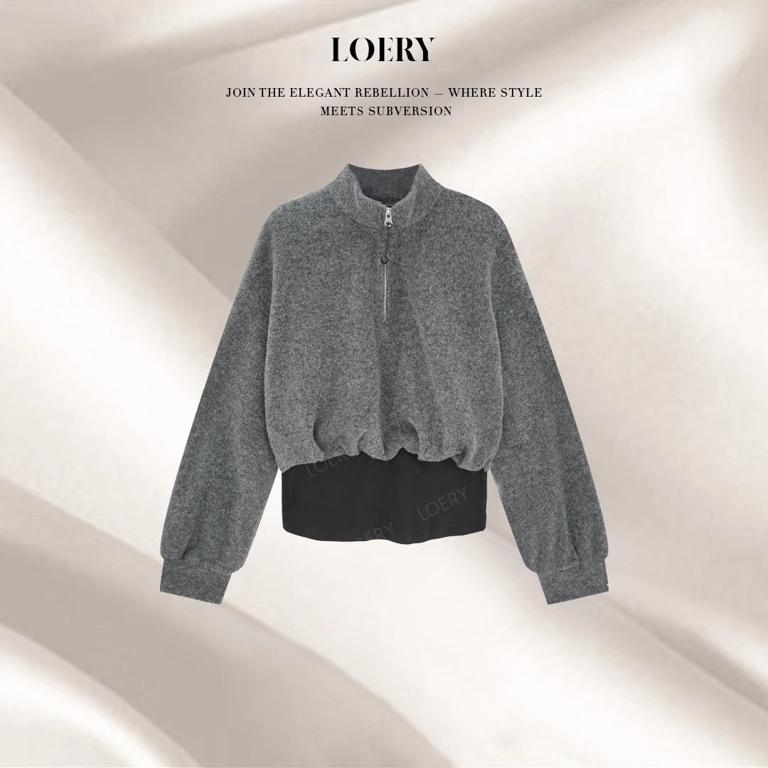 【姗姗】假两件拼接设计时尚百搭气质卫衣-2511923