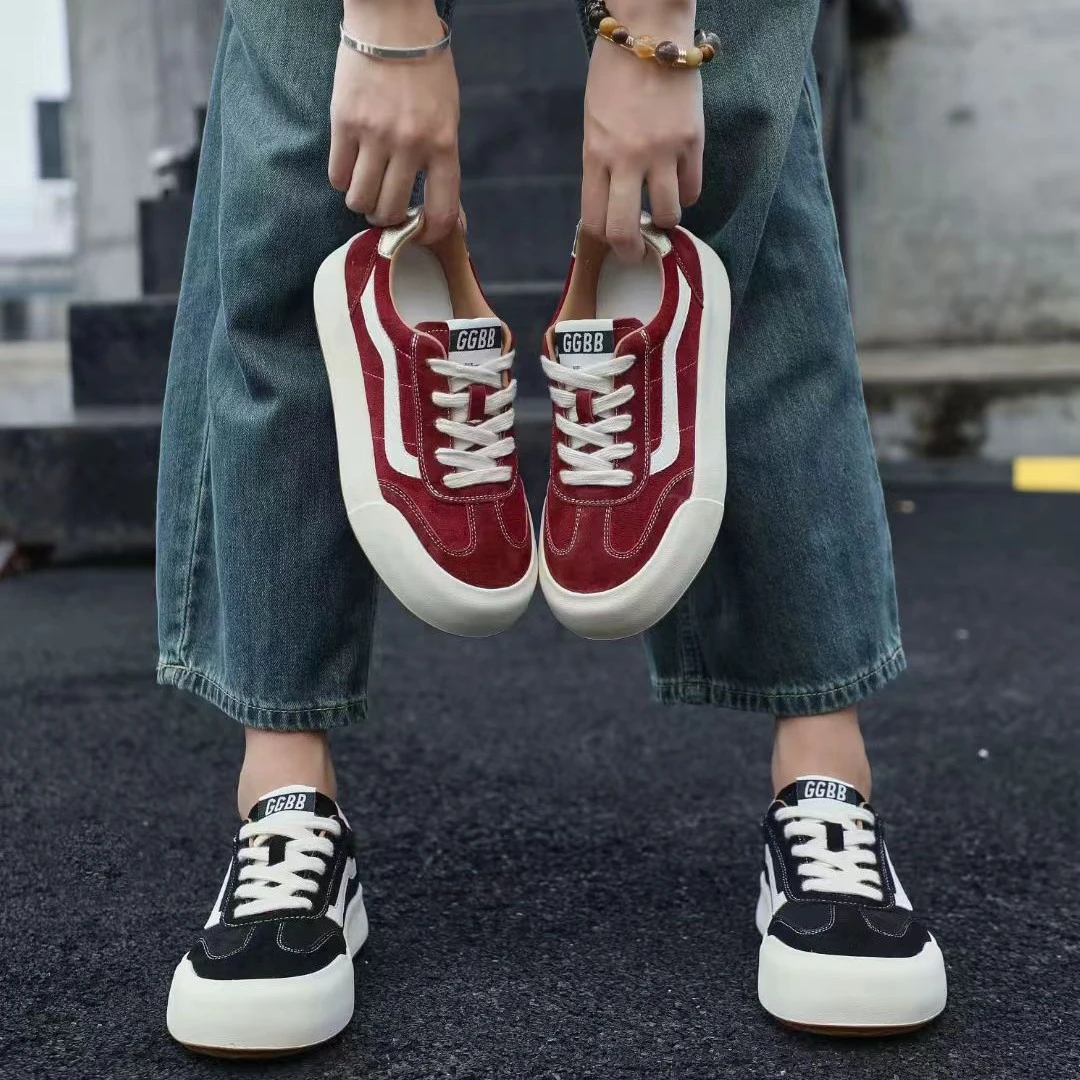 真皮德训鞋2025秋新款休闲板鞋韩版低帮学生百搭潮流时尚运动防滑