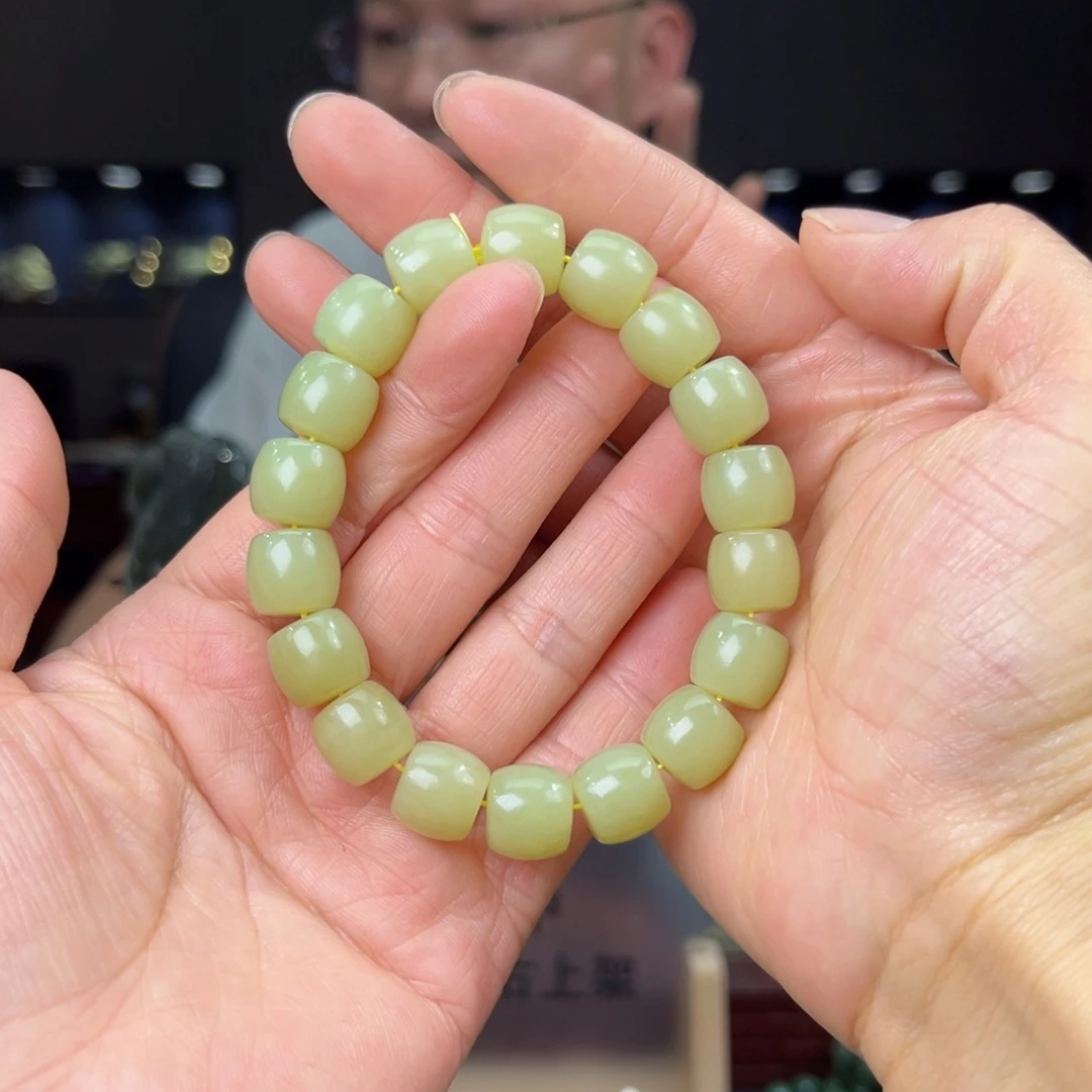 手串未镶嵌和田玉纯天然和田玉新疆若羌黄口料12