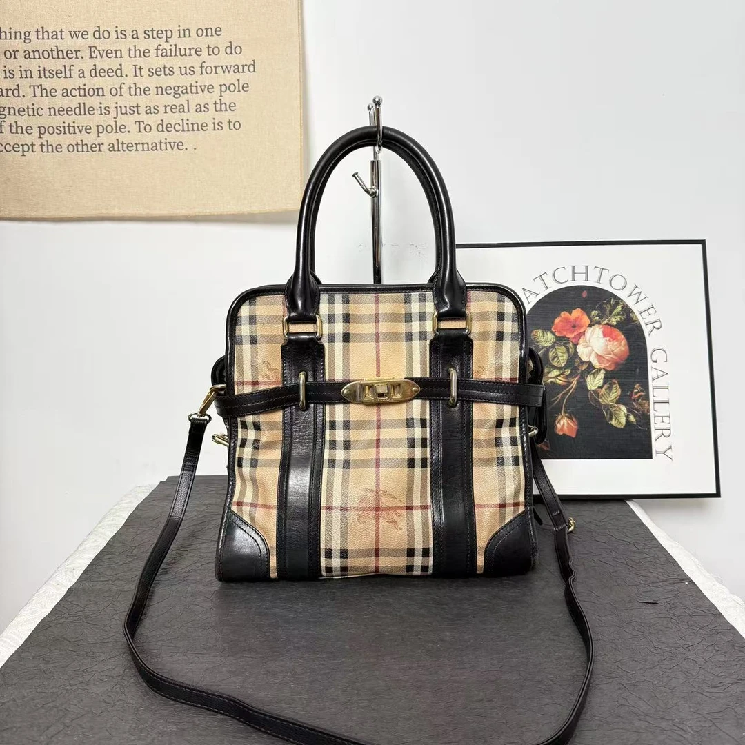 95新 BURBERRY/博柏利 巴宝莉战马绷带小方包/手提包/单肩包斜跨