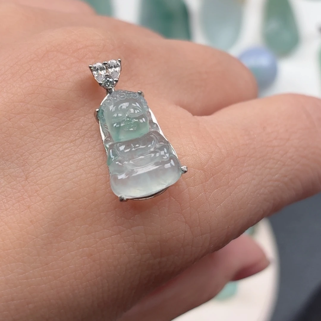 定制翡翠银S925镶嵌