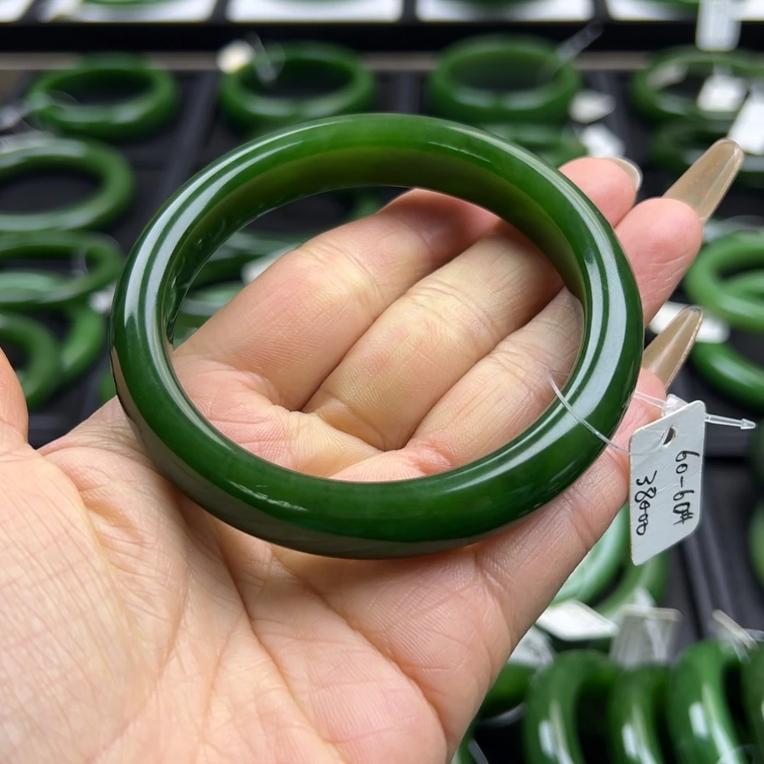 和田玉（碧玉）未镶嵌手镯 60 61