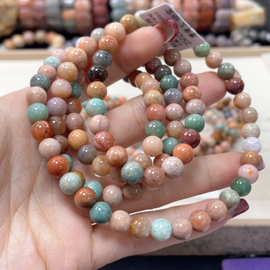 硅化珊瑚（珊瑚玉）手链未镶嵌安*479