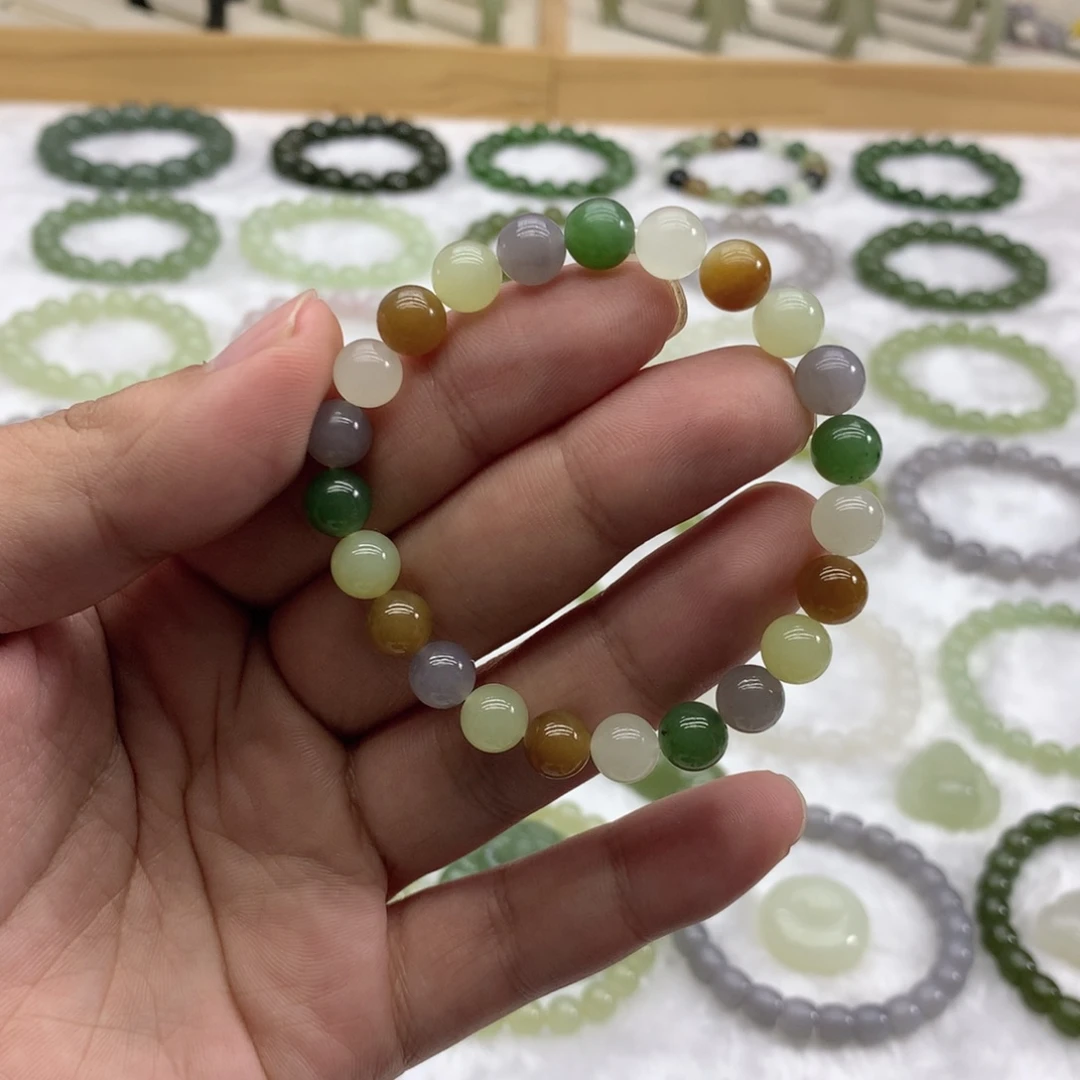 和田玉未镶嵌手串（多宝8）