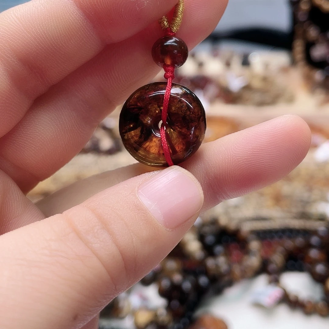 琥珀裸石未镶嵌薰*草大