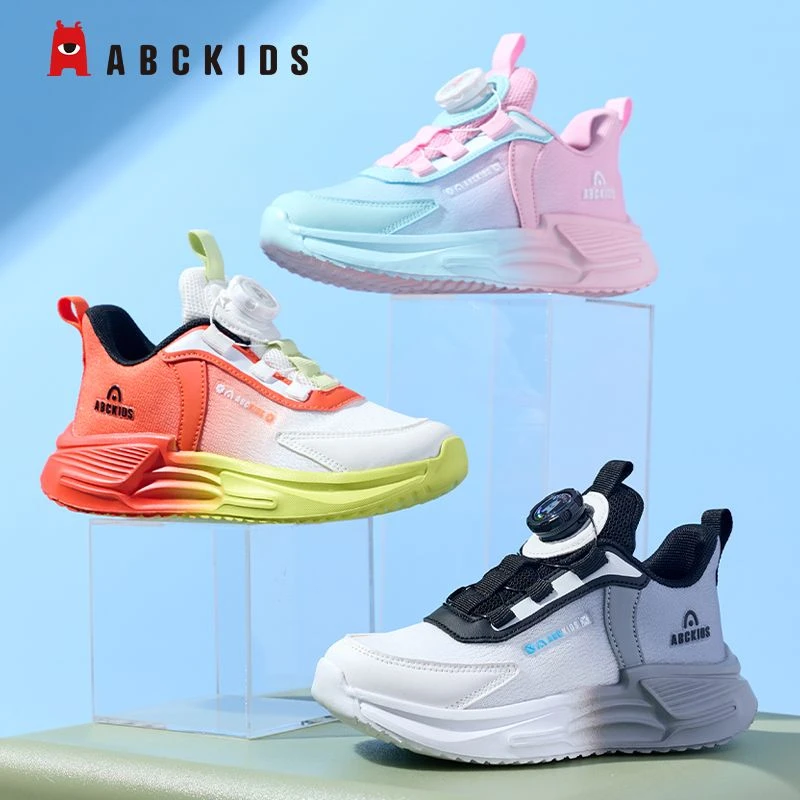 Abckids童鞋2025秋季新款男童运动鞋女童舒适网面透气百搭跑步鞋