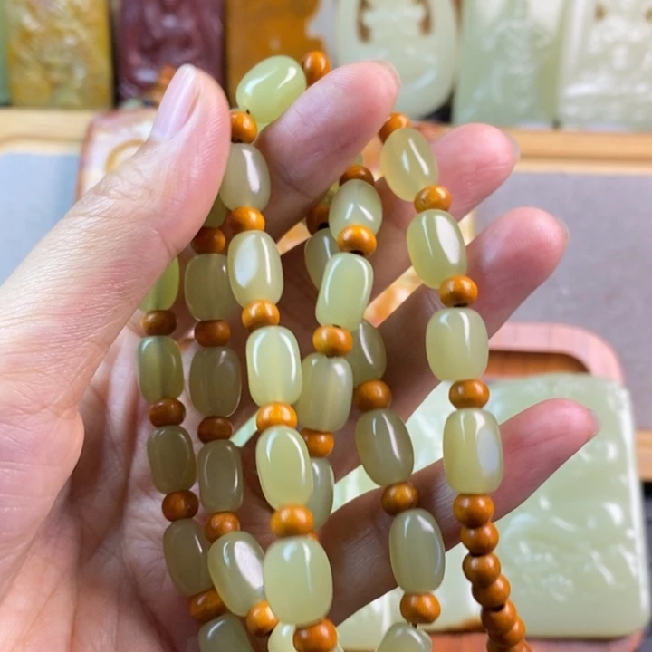 文***哥昆仑山料方解玉链子