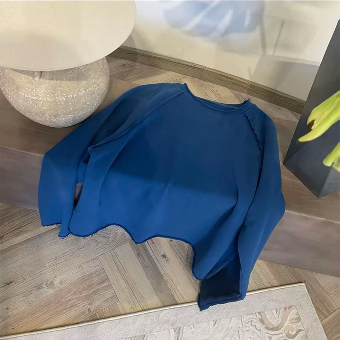 糖果色纯色加绒圆领长袖卫衣女2025新款秋冬时尚百搭休闲宽松上衣