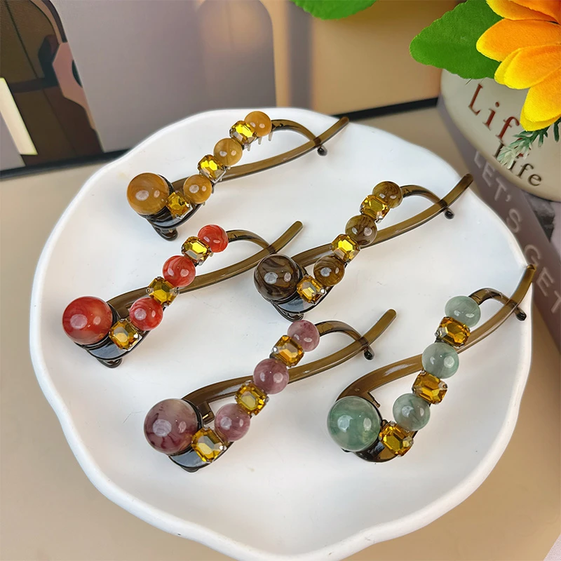 秋冬新品高级感金碧辉煌水砖妞妞夹