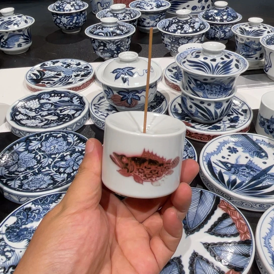 A***尼景德镇手工手绘茶器微瑕