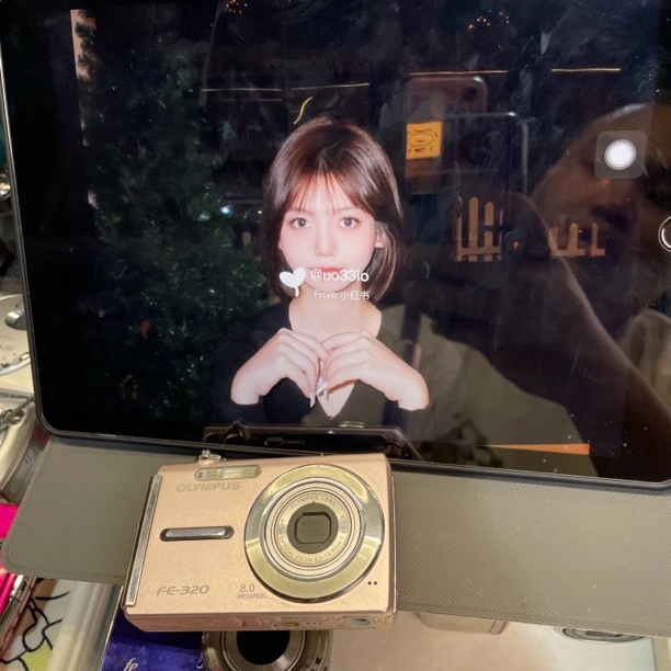 95新 Olympus/奥林巴斯 fe320配件齐全淡粉冲冲冲