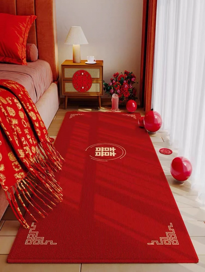 【尺寸：80x200】-F065-金钻绒地毯-入户结婚地毯-实物以直播间为准