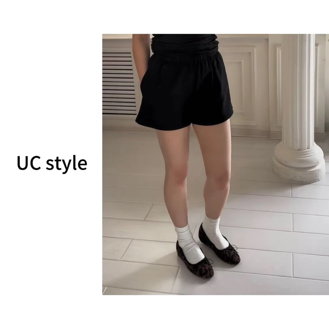 A7803【瘦瘦裤】松紧腰休闲短裤主播穿S码