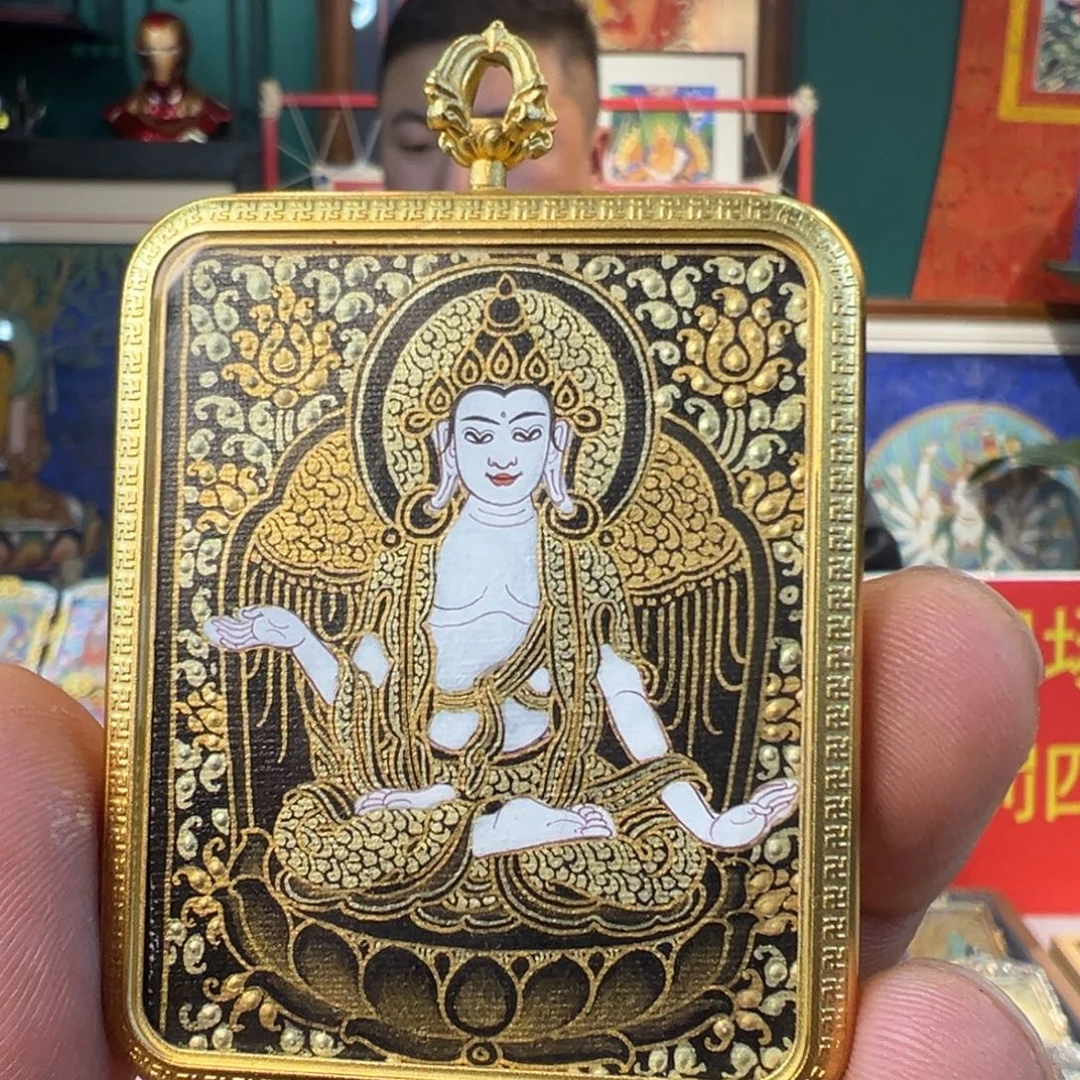 吊坠纯手绘唐卡大势至