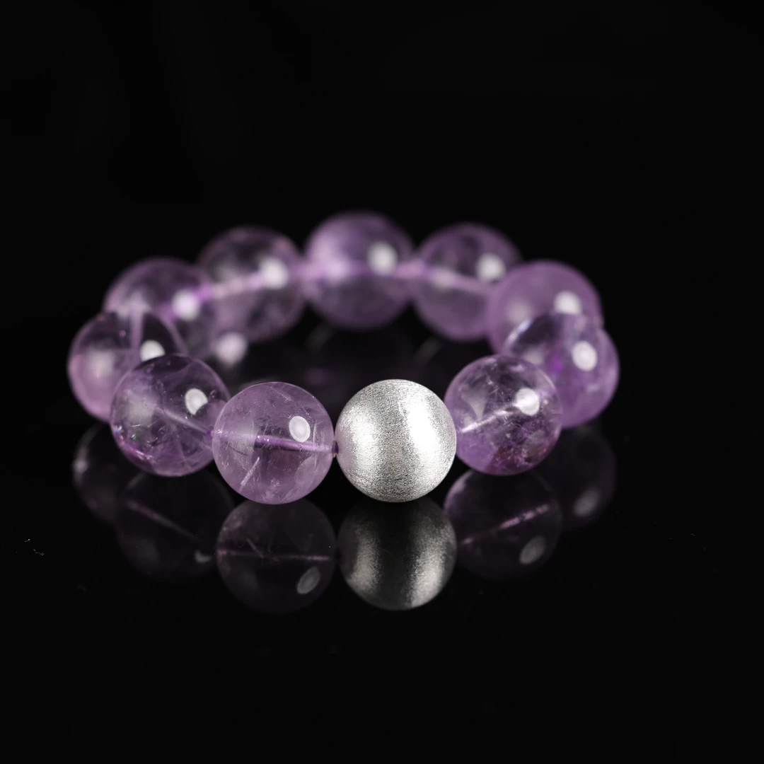 一团和气 | 原创设计精品高段位水晶薰衣草18mm手串