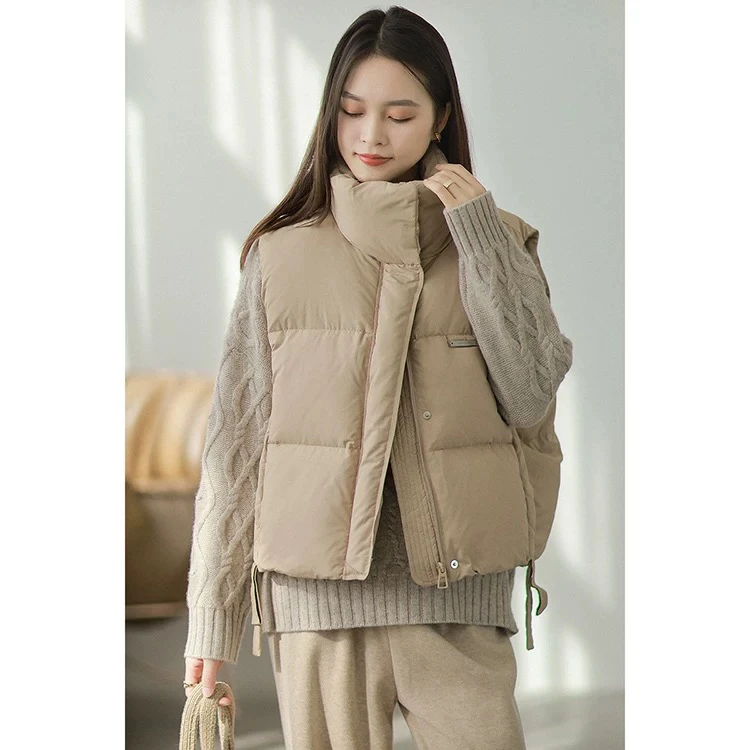 古欧宽松廓形时髦叠搭坎肩马甲930