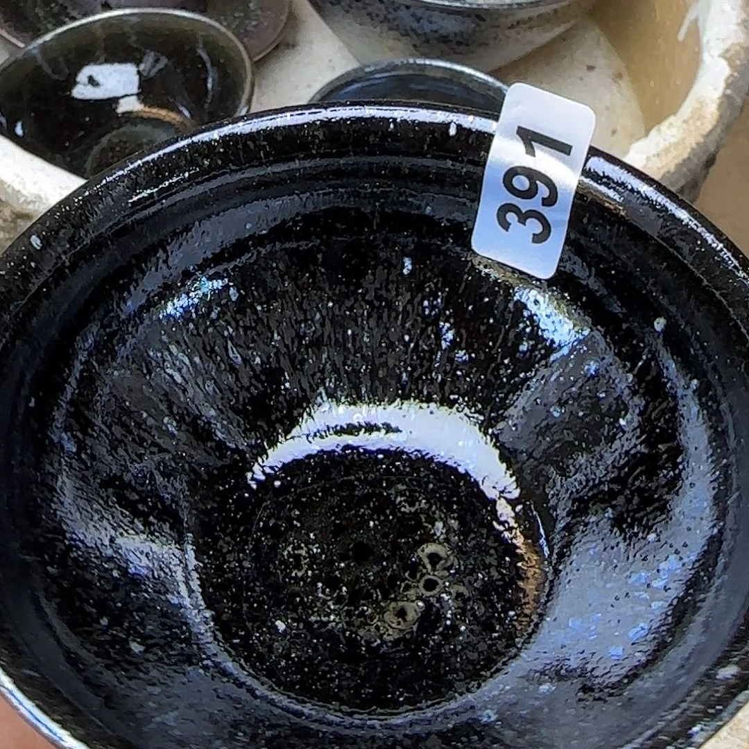 茶盏琢泥窑柴烧开窑