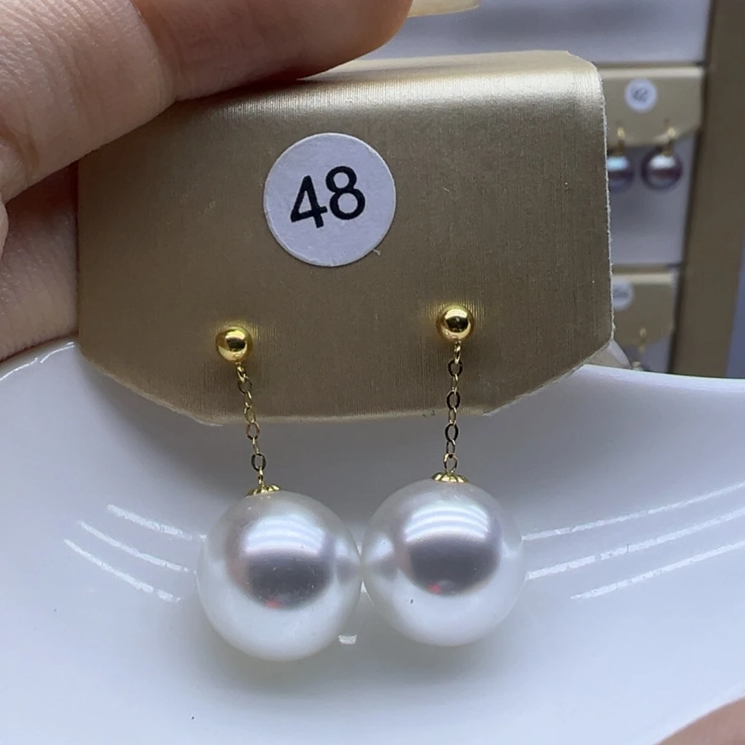 18K金镶嵌耳饰淡水珍珠