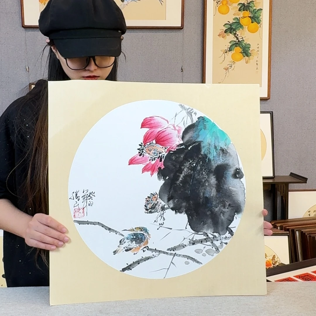 碑帖纯手绘，纯手写带框尺寸：53×53厘米纯手绘