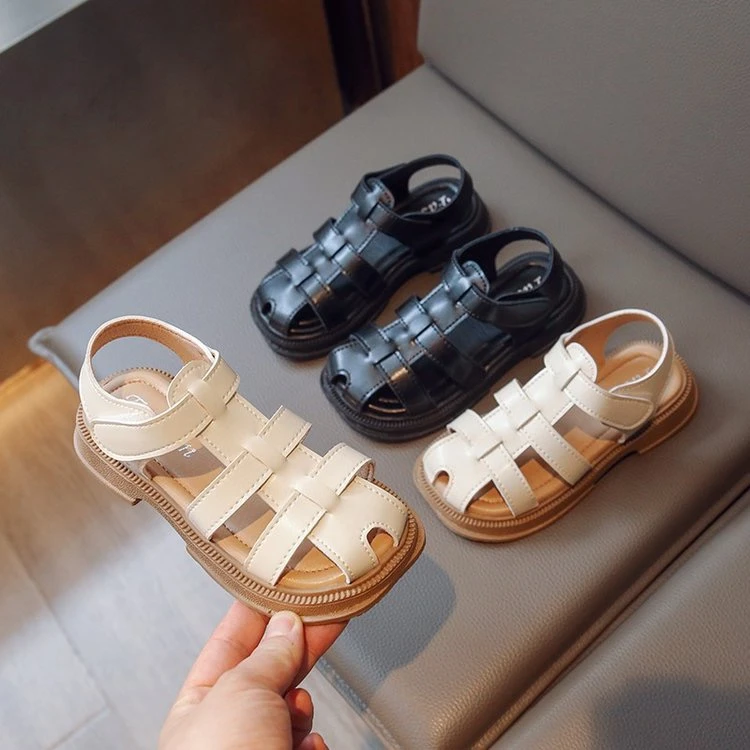 儿童夏季罗马凉鞋公主包头凉鞋休闲软底凉鞋136-51307