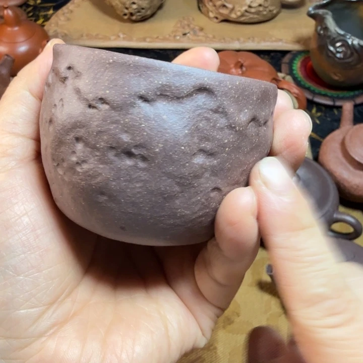 茶壶紫砂手工杯70cc蟹壳青
