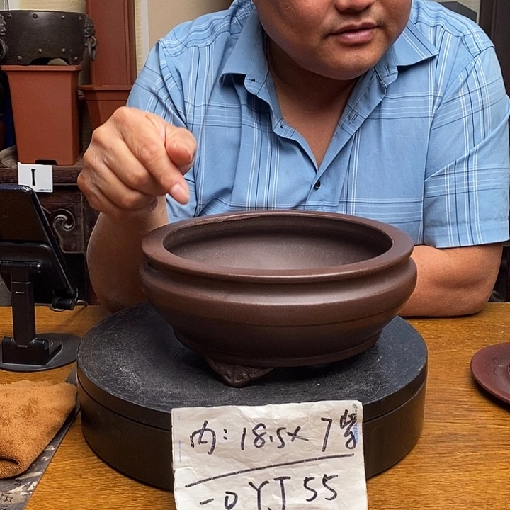 紫砂花盆货号一只YJ55