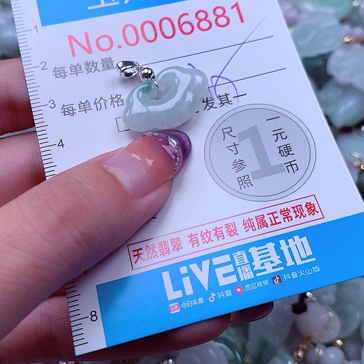 翡翠未镶嵌颈饰6881