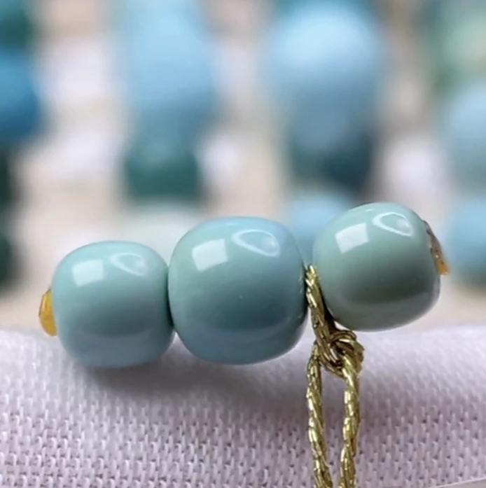 原矿保真绿松石老型套装7mm*6mm*6mm/1.13g
