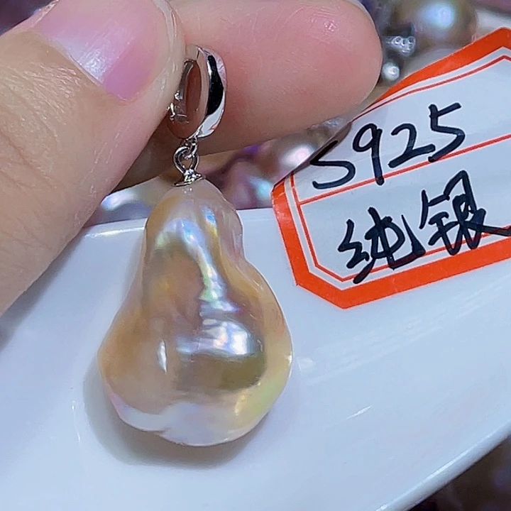 淡水珍珠银S925镶嵌颈饰