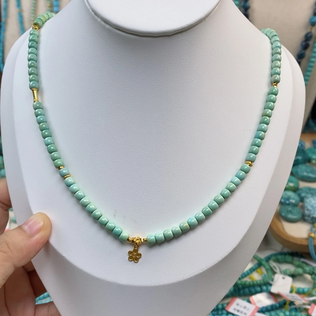 绿松石未镶嵌项链