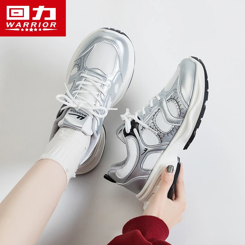 回力女鞋老爹鞋2025新款冬季网面透气潮鞋厚底运动鞋出游百搭鞋子