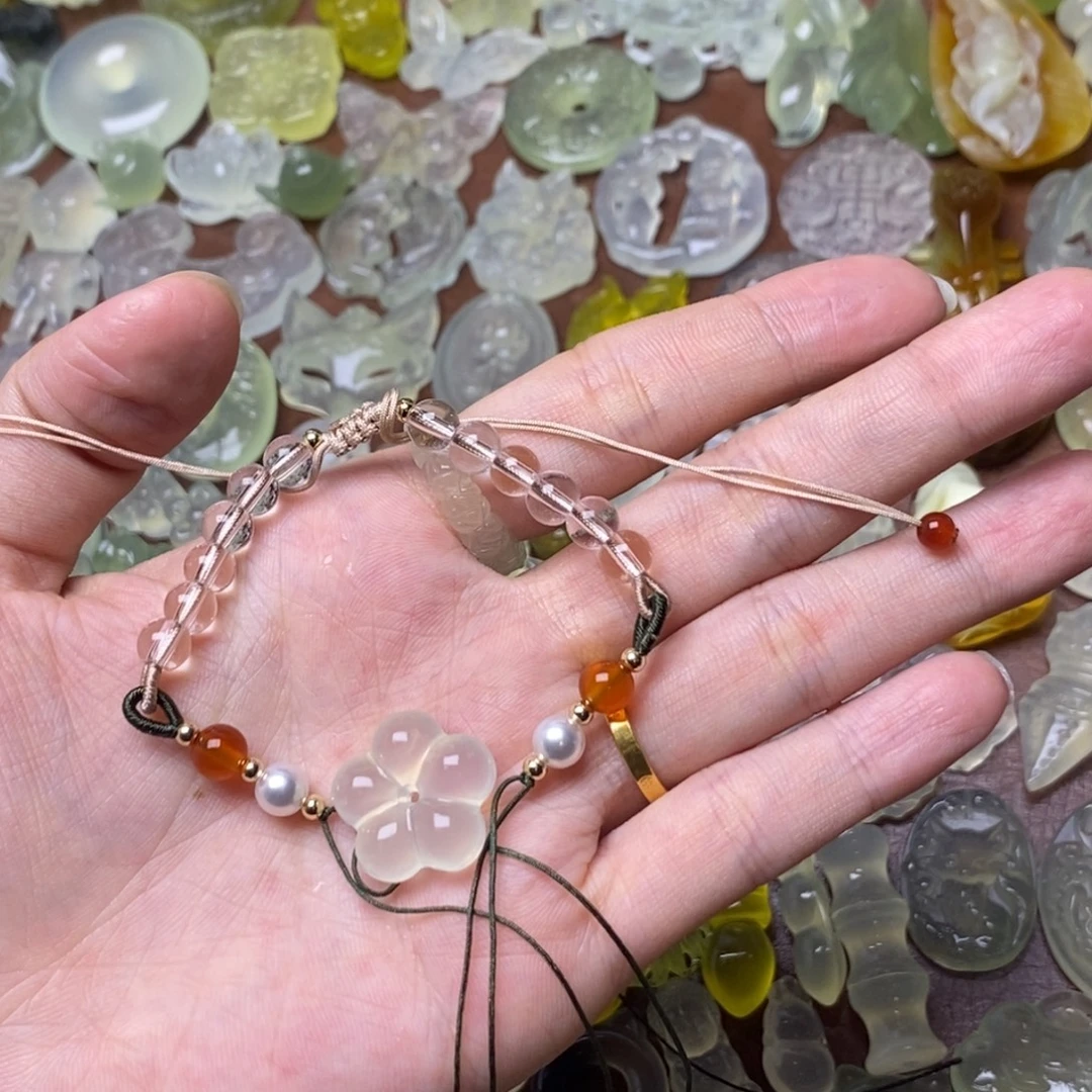 蛇纹石玉合金颈饰