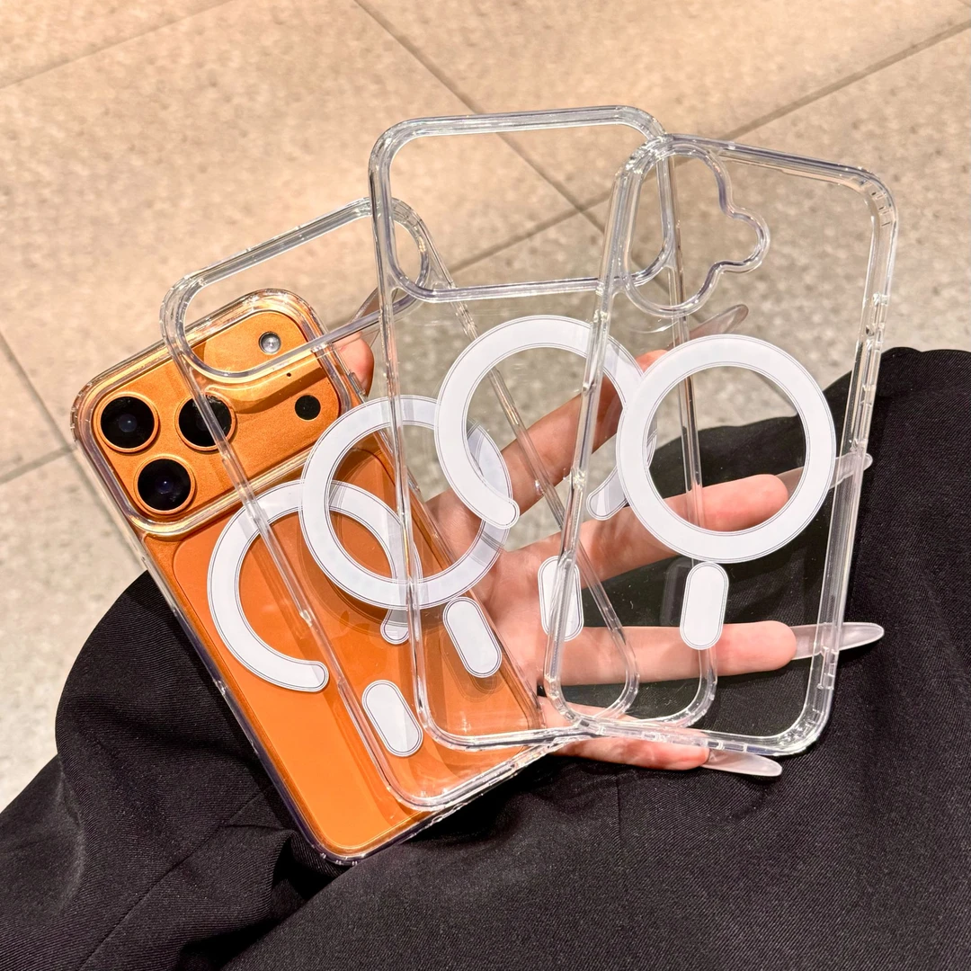 亚克力磁吸壳适用苹果17promax手机壳iPhone15透明14Pro/13套