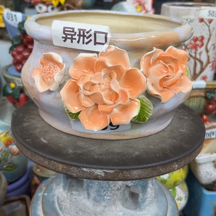 紫砂花盆粗陶材质多肉花盆