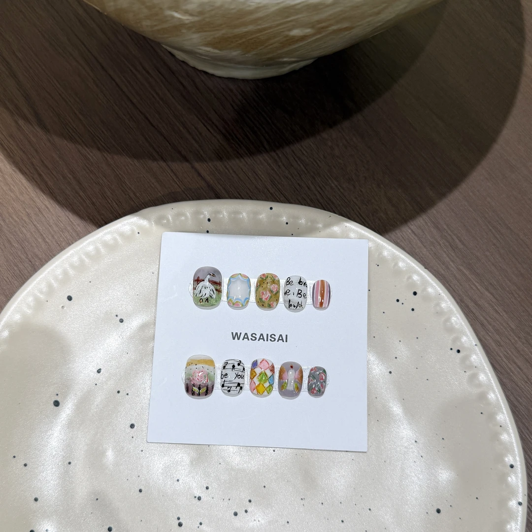 【柔芙】 哇噻噻轻奢纯手工美甲高级气质定制穿戴甲显白