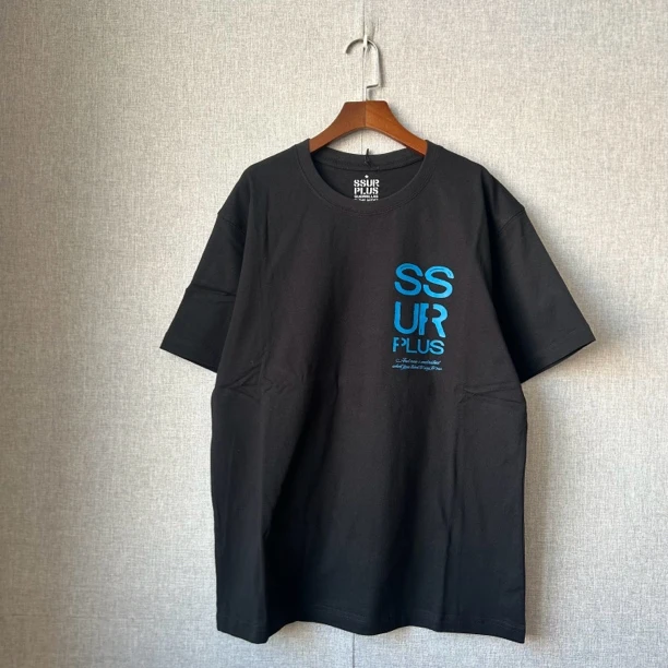 S SSUR 涂鸦logo印花 休闲 短袖 黑 STE022 BK