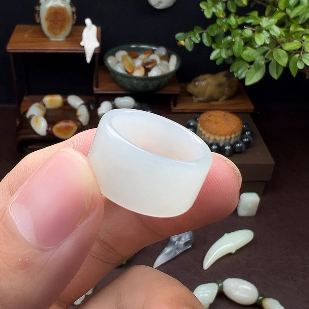 和田玉（子料）未镶嵌戒指和田玉籽料戒指18