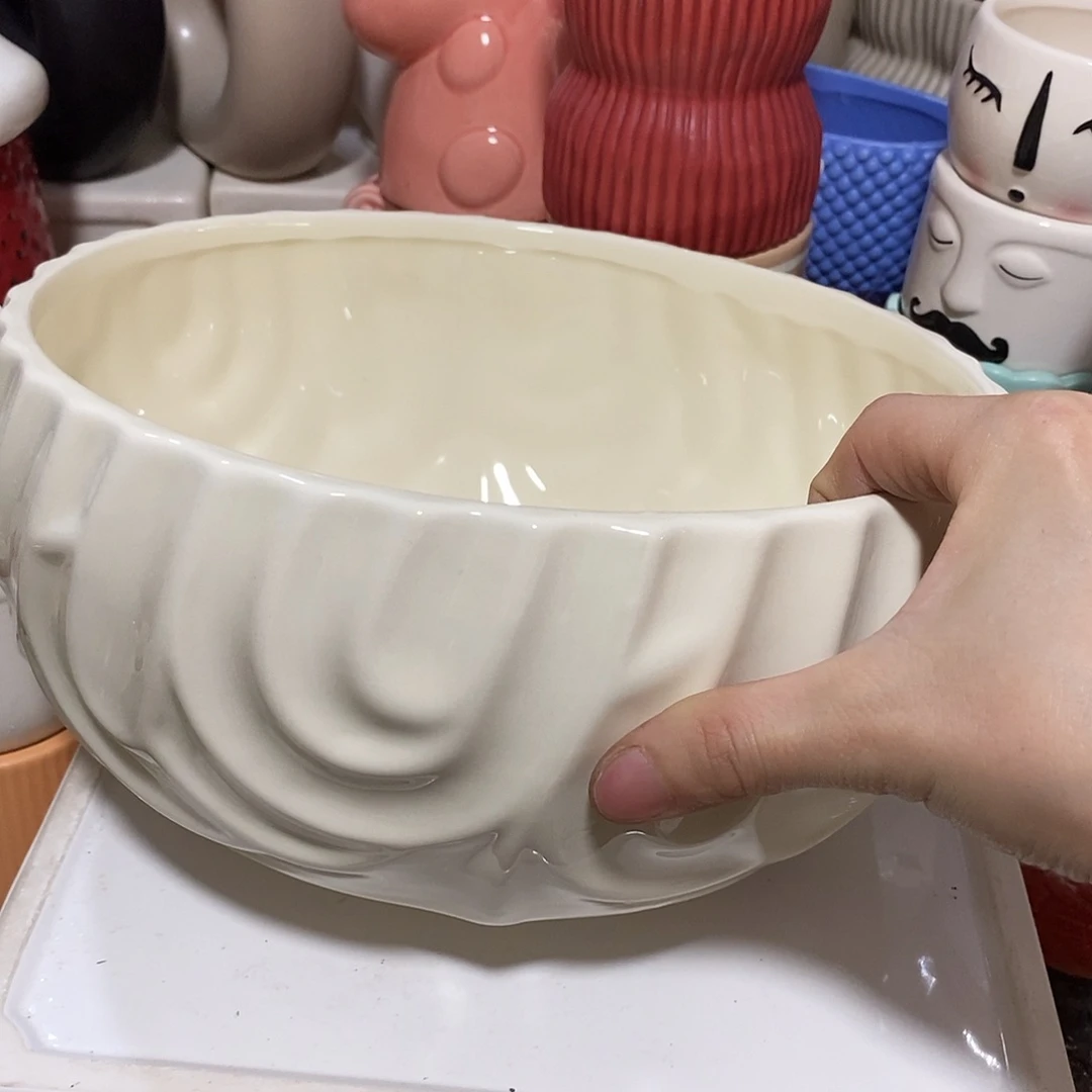 陶杯子陶盆有孔 瑕疵介意勿拍