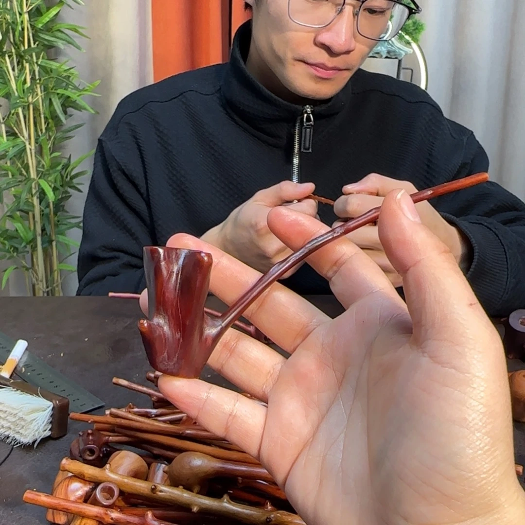檬子木烟斗文玩手把件