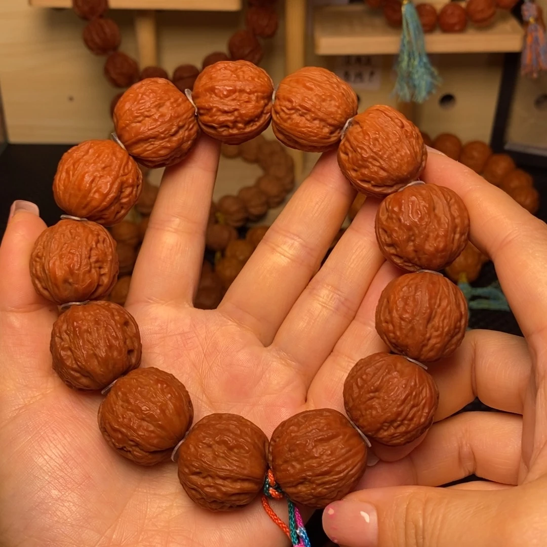 手串文玩核桃荔枝纹蛤蟆背