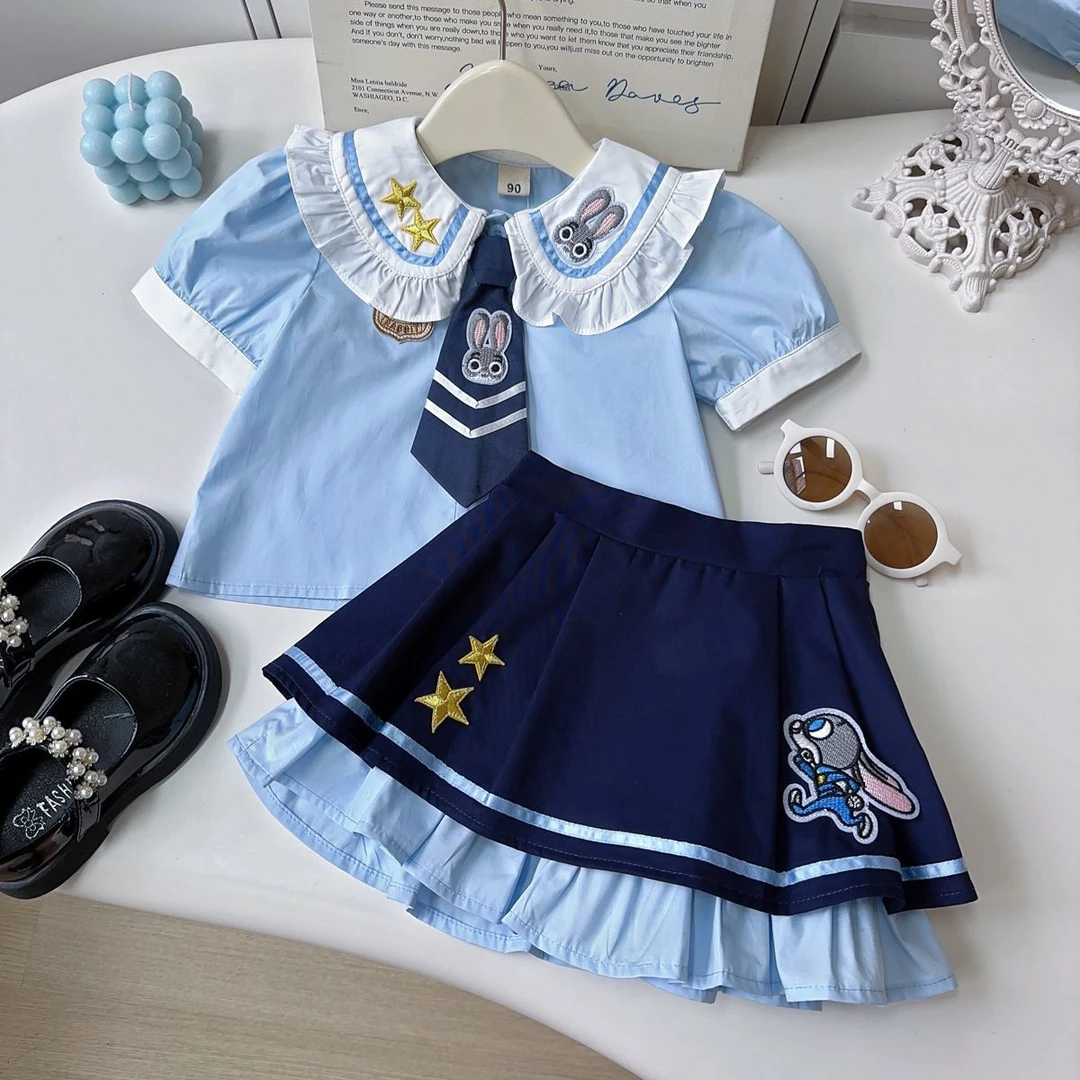 【coco番茄妈妈】2025女童夏季套装学院风连衣裙女孩子夏装jk裙子潮