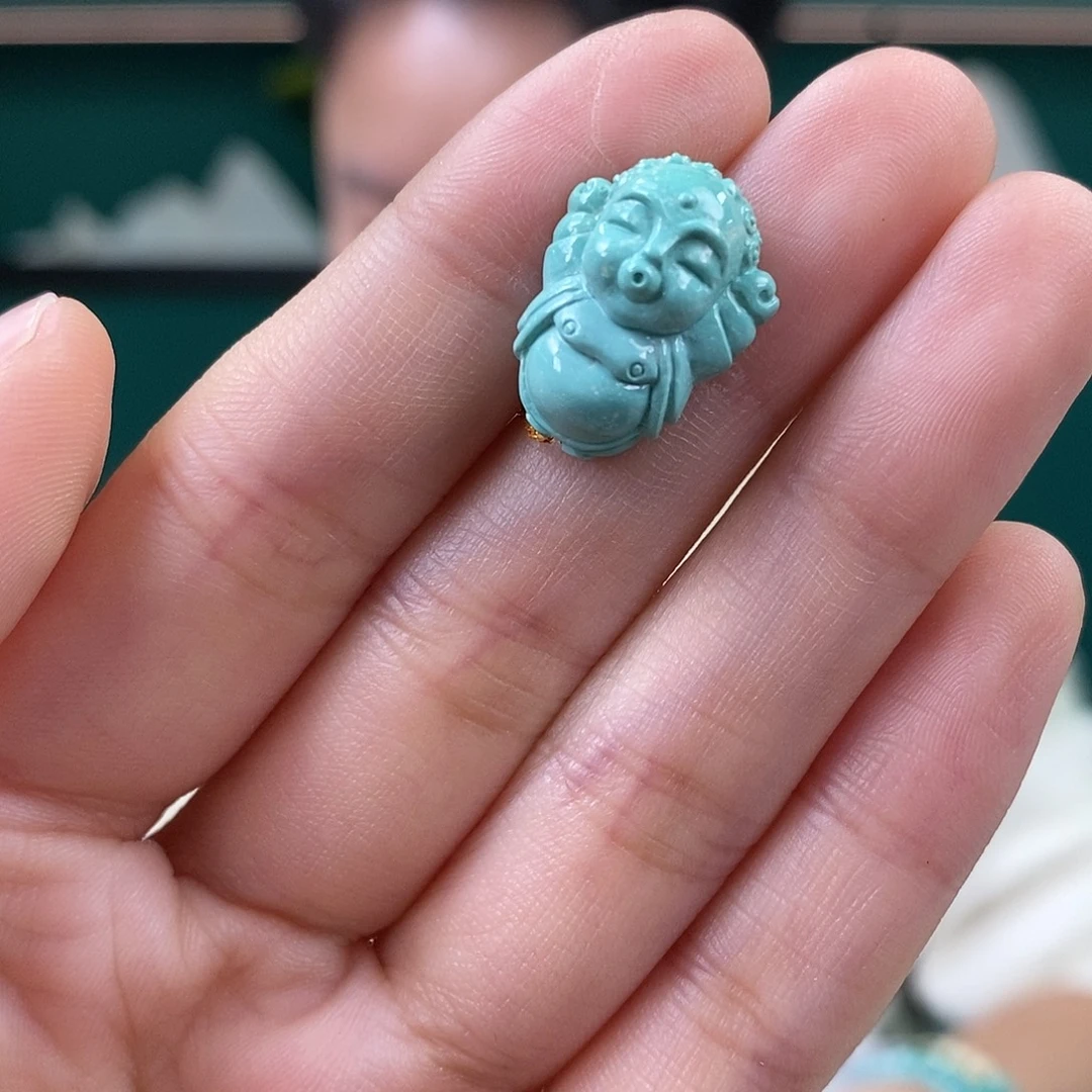 绿松石未镶嵌挂件