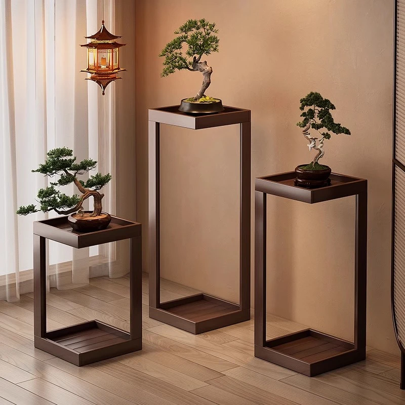 实木花架中式简约客厅落地式花盆架盆栽架花台架摆件架子木质花几