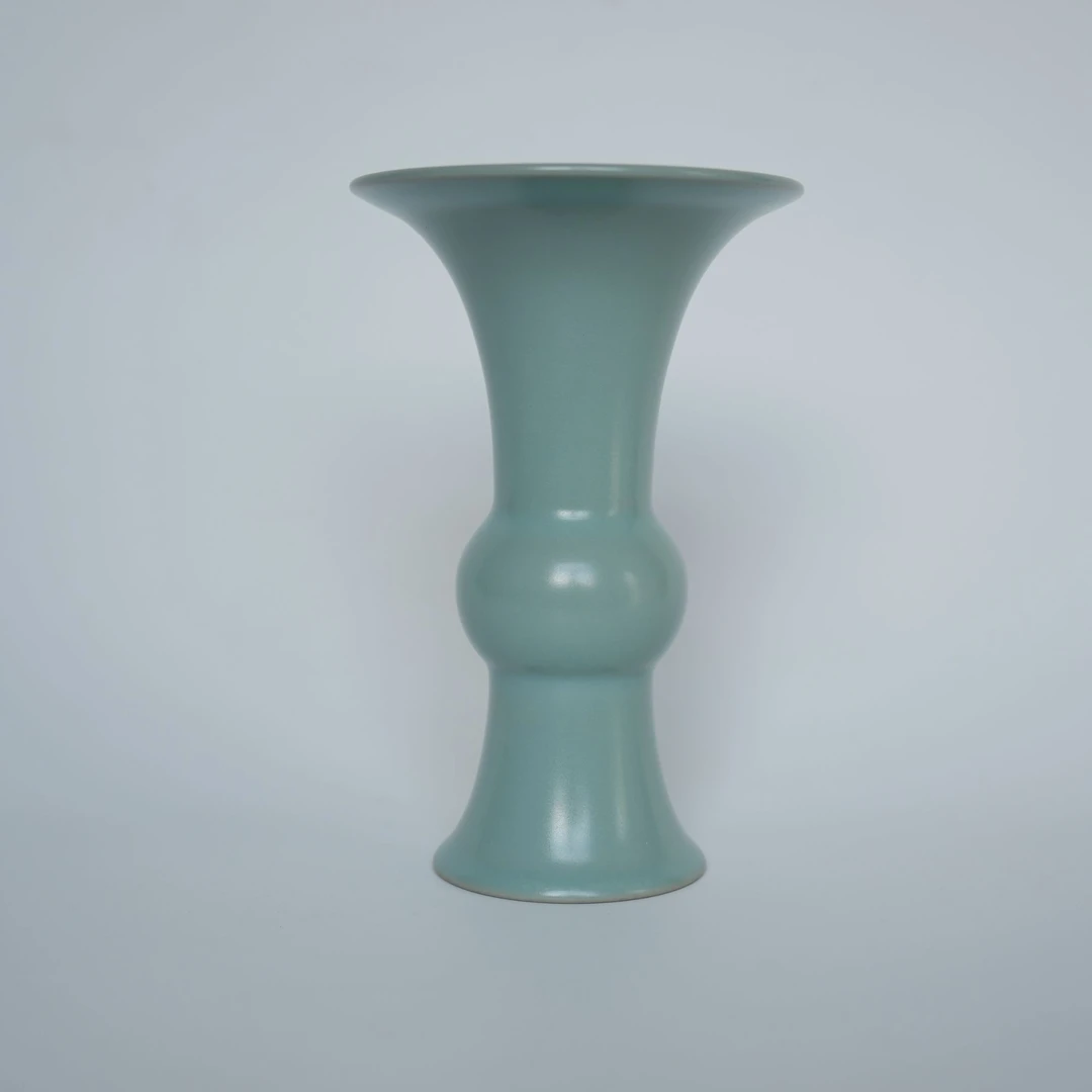 汝山明 | g仿古釉支钉烧花觚瓶