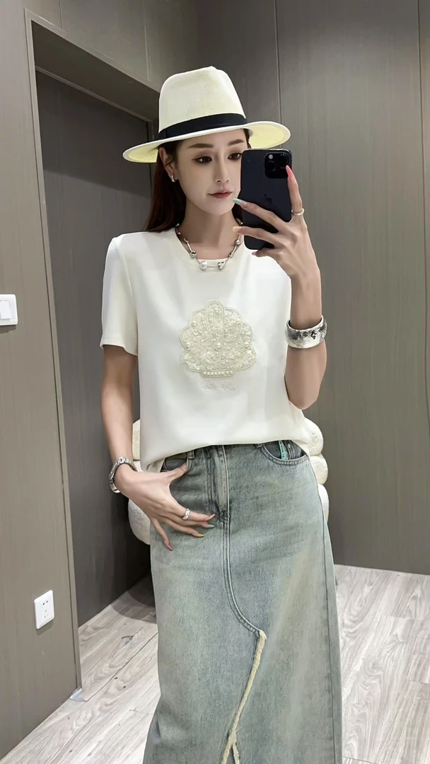 时尚潮流重工钉珠T