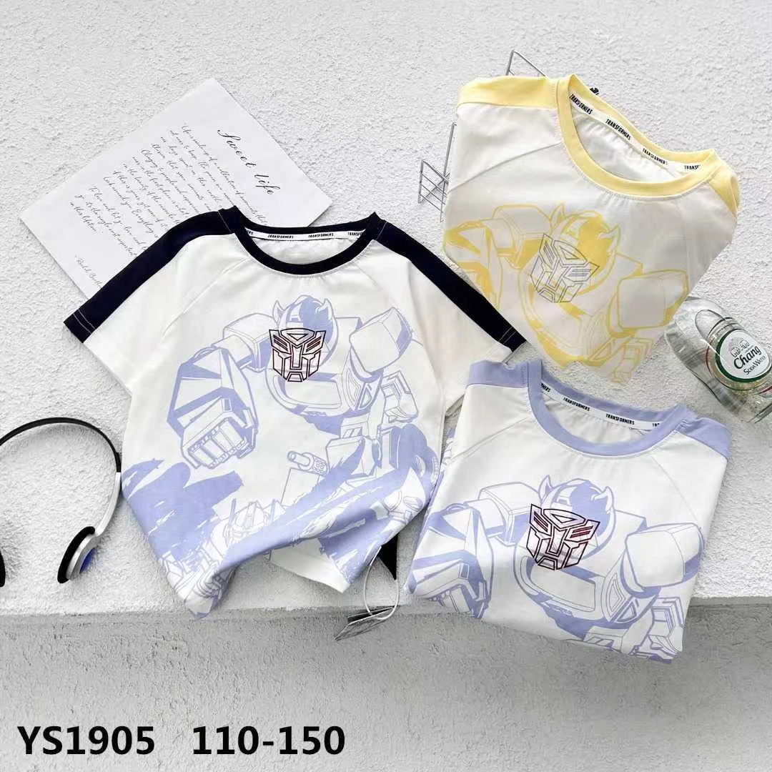 【淼淼妈】儿童棉质短袖T恤1905